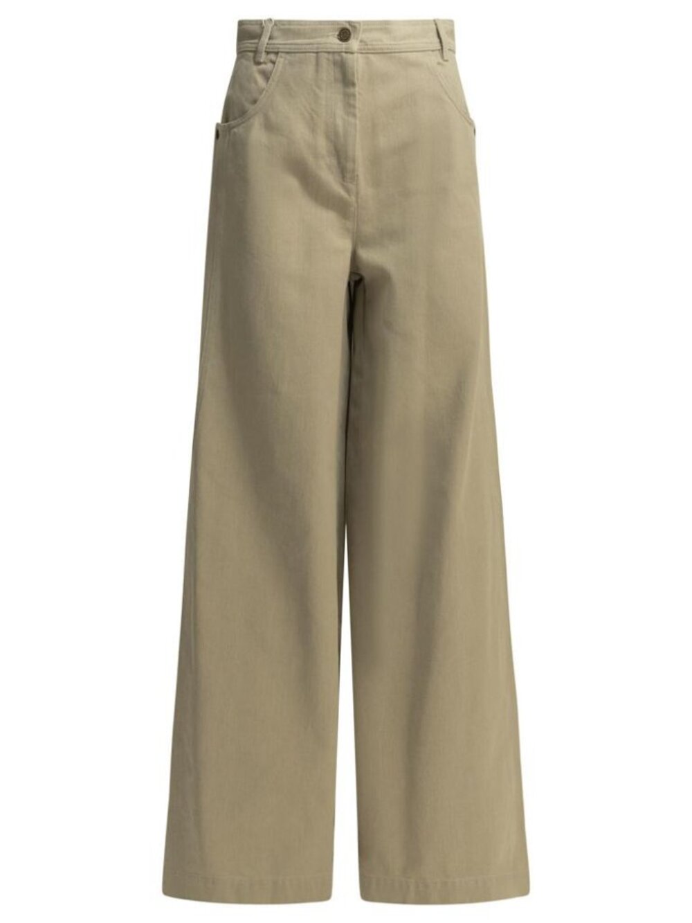 Max Mara Casual Pants Made Of Coated Cotton Tag Size 40 Women
